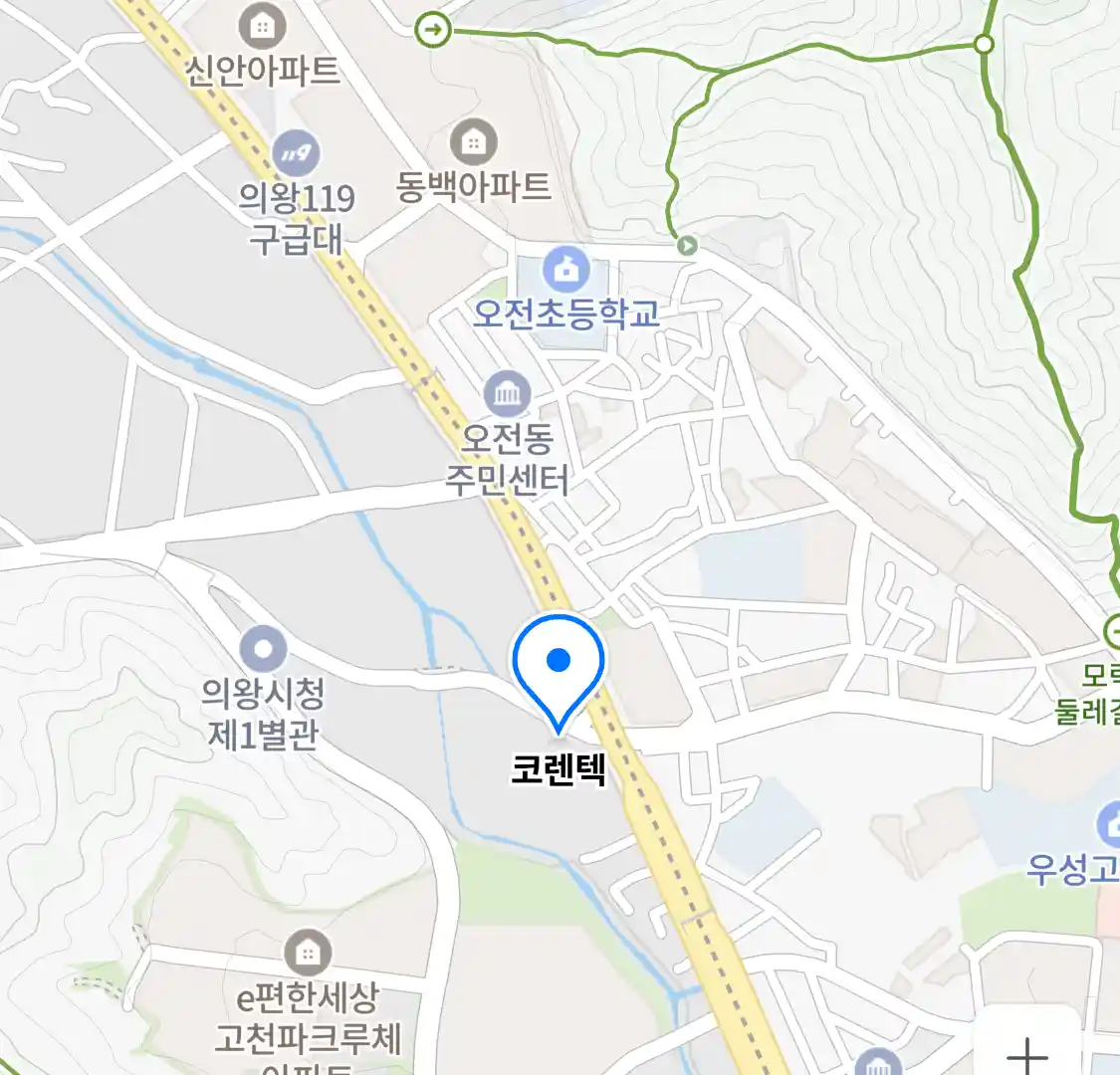 코렌텍 위치